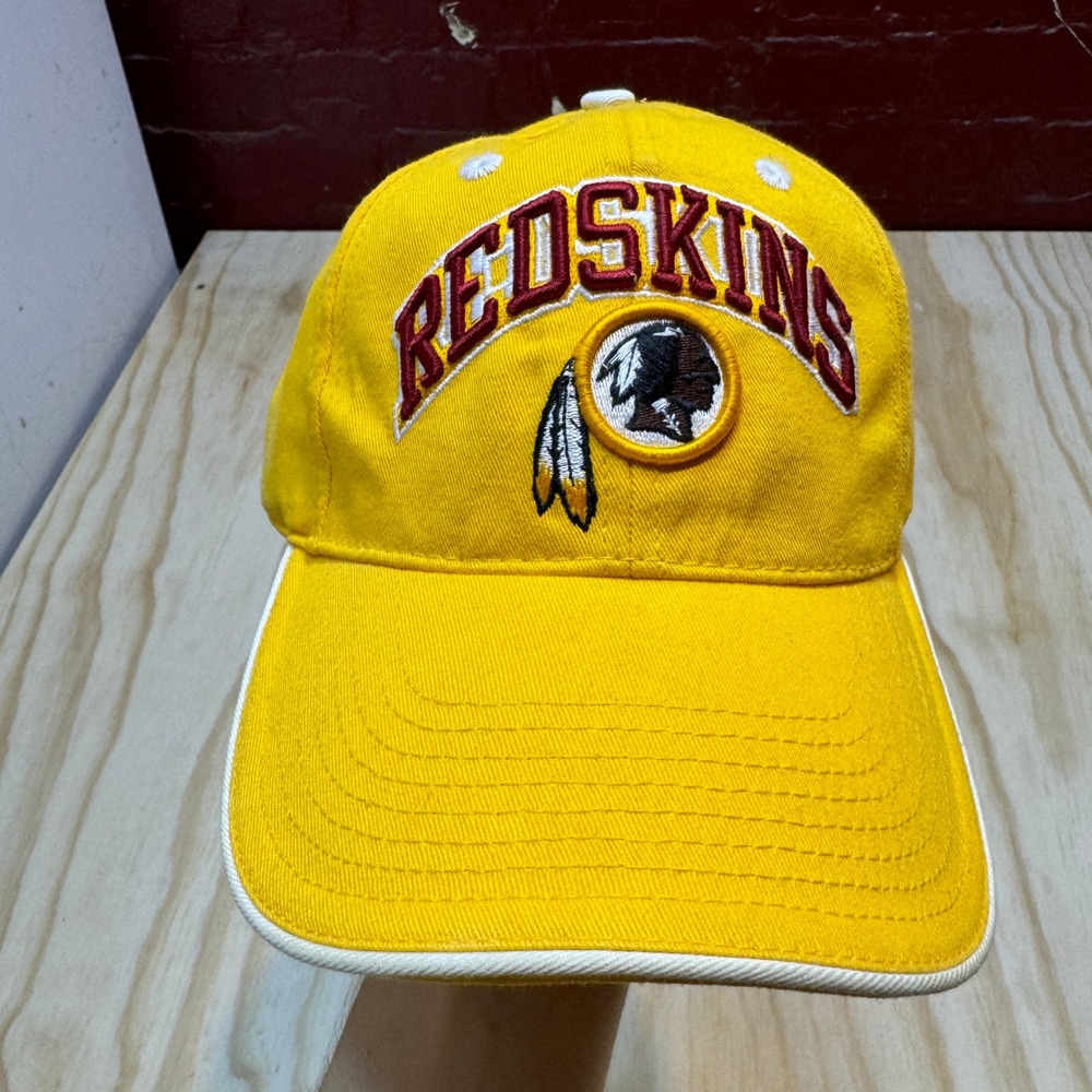 NFL Game Day Washington Redskins Hat Mens Yellow Adjustable Strapback Cap